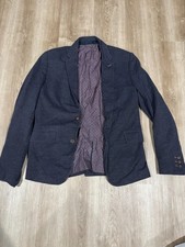 Ted Baker Men  s Re-Luxes Fit Wool Blend Blazer suit Jacket Size 3 L Blue Navy