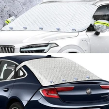Magnetic Car Windshield Snow Cover Front & Back Window Winter Frost Protector