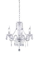 Pendelleuchte 3X E14 Transparent Ø46Cm HäNgelampe Kronleuchter Decke Klassisch