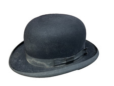 VTG JOHN B. STETSON FLEXIBLE CONFORMING BOWLER DERBY MENS HAT BLACK FELT 7.5