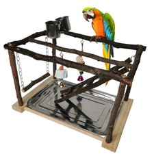 Parrots Playstand Bird Play Gym Cockatiel Playground Wood Perch Stand Climb S...