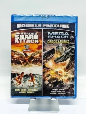 2-headed Shark Attack/Mega Shark Vs Crocosaurus (Blu-ray) RARE OOP NEW SEALED