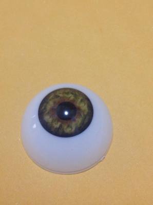 Pabol 22 MM  Reborn Doll Eyes Acrylic Half Round SA03  Olive Green FAST SHIP!