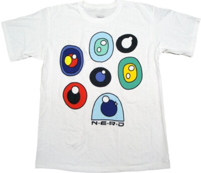 N.E.R.D. Band Cotton White Shirt Unisex Concert S to 5XL
