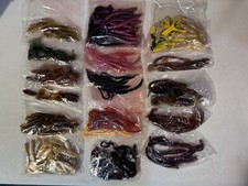 Assorted Soft Plastic Fishing Lure Lot Worms, jerk baits, grubs ECT.   Lot 21