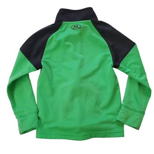 Under Armour Lightweight Zip Up Neon Green Boys Jacket SZ 4 - Picture 2 of 3