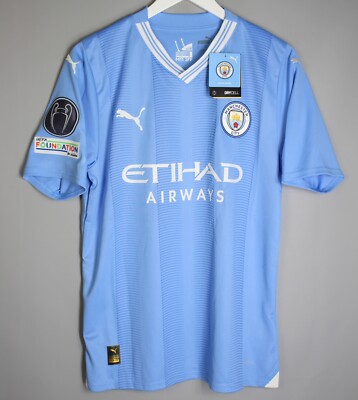 NWT MANCHESTER CITY 2023 2024 HOME FOOTBALL SHIRT JERSEY EPL #9