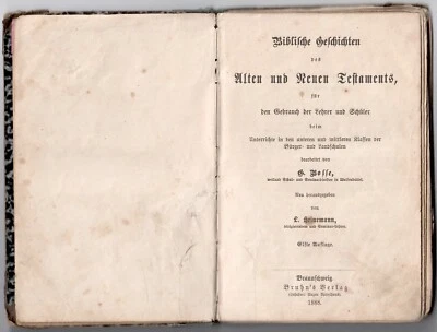 G. Bosse Biblische Geschichten d. Neuen & alten Testaments 1888 - Bild 1 von 4