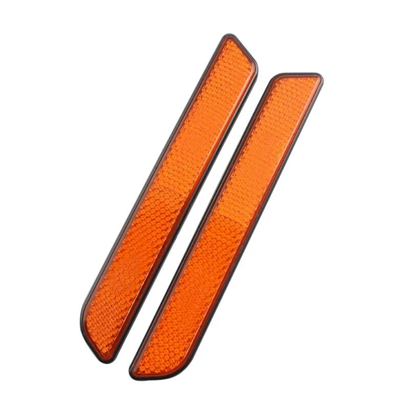 1 par de reflectores de pierna de horquilla ámbar para deslizadores inferiores de pierna Harley Dyna Super Glide Foto 3 de 4