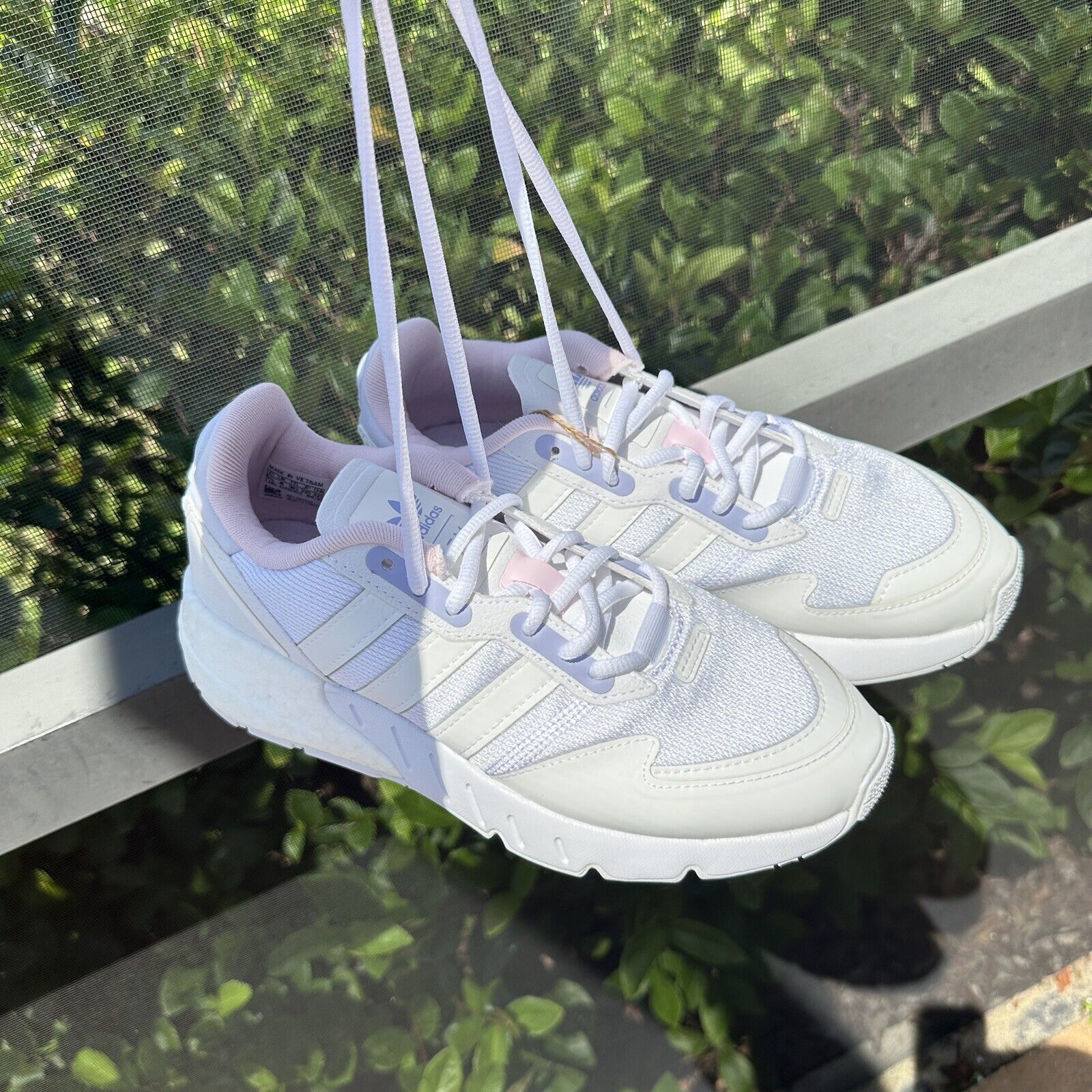 Adidas Originals ZX 1K Boost White Violet Tone Women's Athletic Shoes H02939