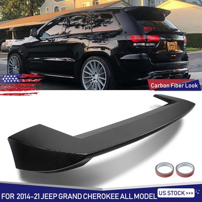 For 2013-2021 Jeep Grand Cherokee SRT WK2 Rear Roof Spoiler Lip Carbon Fiber ABS