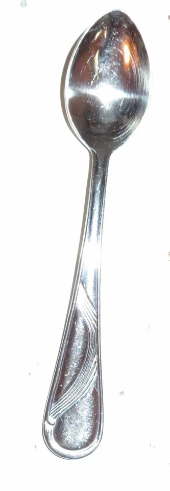 Bon Chef S2216 Wave 6 1/4" 18/10 Stainless Steel Demitasse Spoon 1 One Pc Used - Image 2 of 4