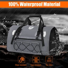 50L Motorcycle Tail Bag Seat Pack Travel Rear Luggage Rack Carry Bag Waterproof