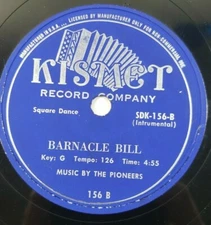 Rare 78RPM Square Dance The Pioneers Waltz Quadrille / Barnacle Bill 10" V+/V+ 