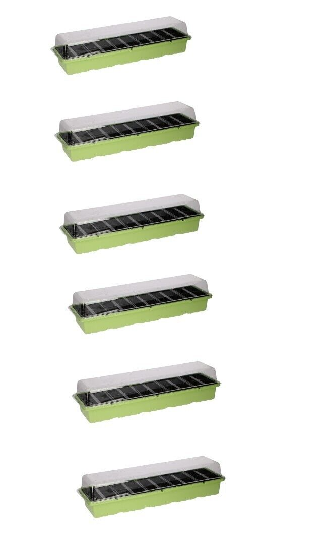 120 Garden Growing Pots Tray Sets Nursery Plug Seed Seedling Plastic Plant Pots