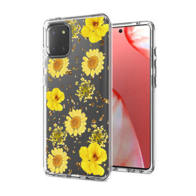 Reiko Pressed Dried Flower Design Phone Case for  Samsung Galaxy A81/Note 10 Lit