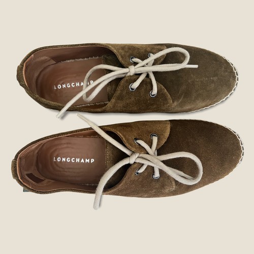 Longchamp Mens Lace up Espadrilles, US 