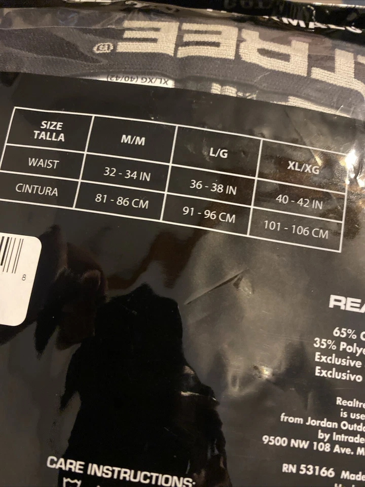 REALTREE HEAVY WEIGHT COTTON THERMAL BOTTOMS WHITE SIZE Xl New In Package Warm - Image 4 of 4