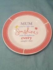 Mum You're Like The Sunshine You Brighten Every Single Day Plate Mother's Day BN