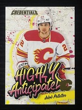 2023-24 UD Credentials Jakob Pelletier Highly Anticipated Insert Flames HA-30
