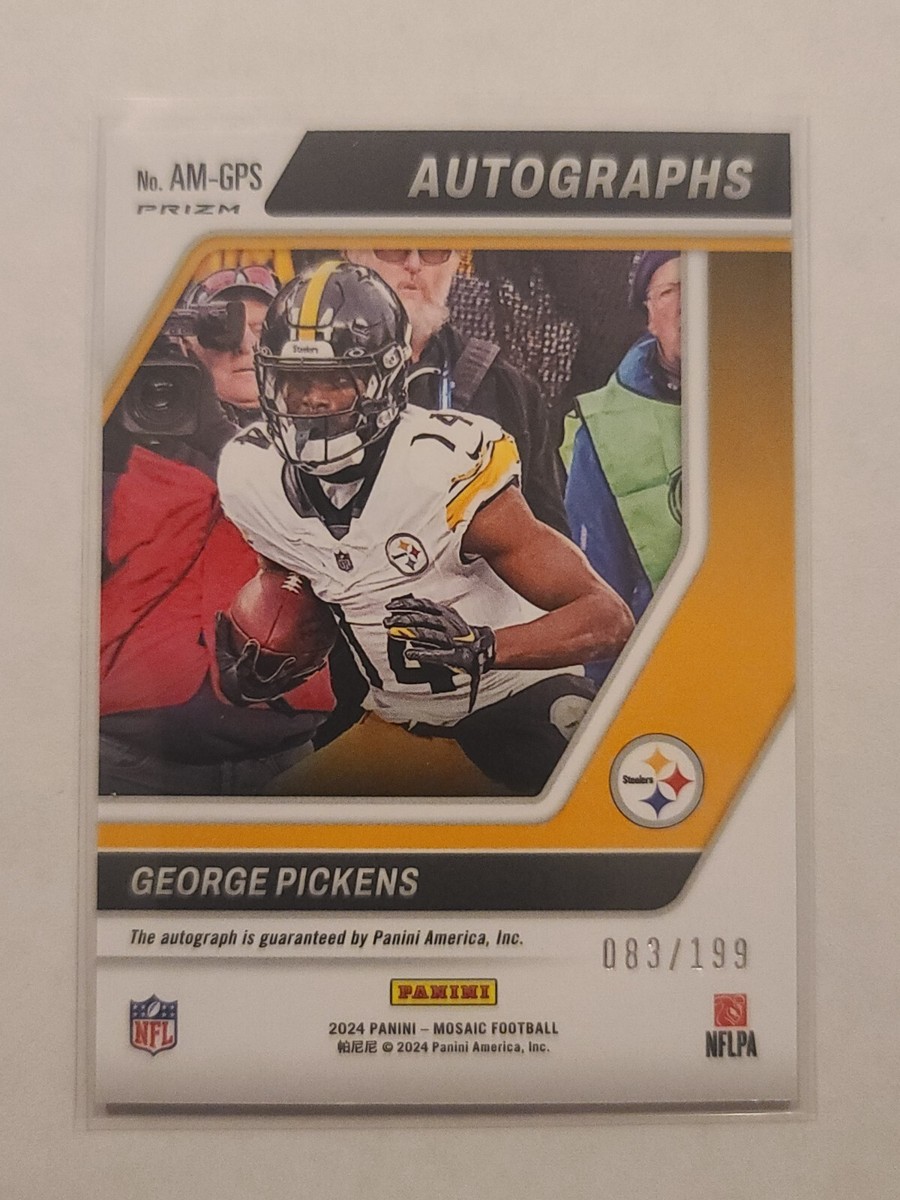 2024 Mosaic Autograph Red George Pickens #AM-GPS 83/199 Pittsburgh