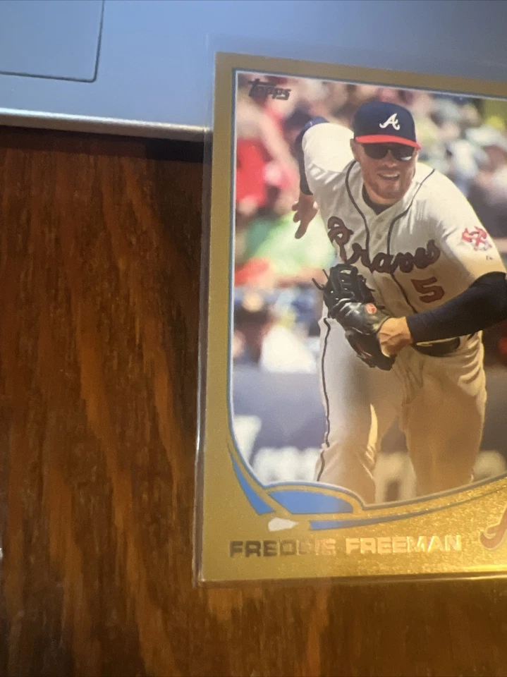 Tarjeta Paralela Dorada Topps 2013 Freddie Freeman #105/2013 Braves Dodgers Foto 3 de 4