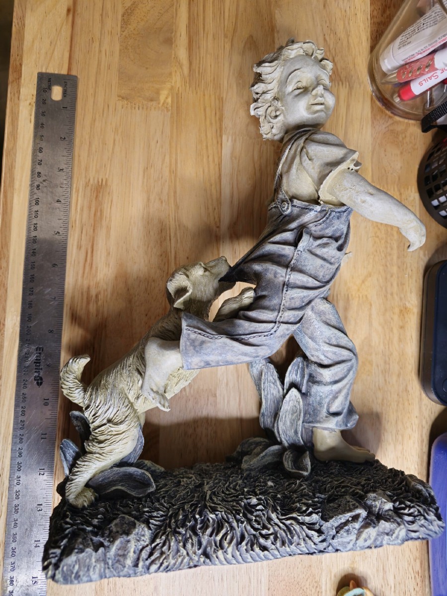 Vintage Tommy And Tugs Sculpture, Designed & Sculptured by Jaimy