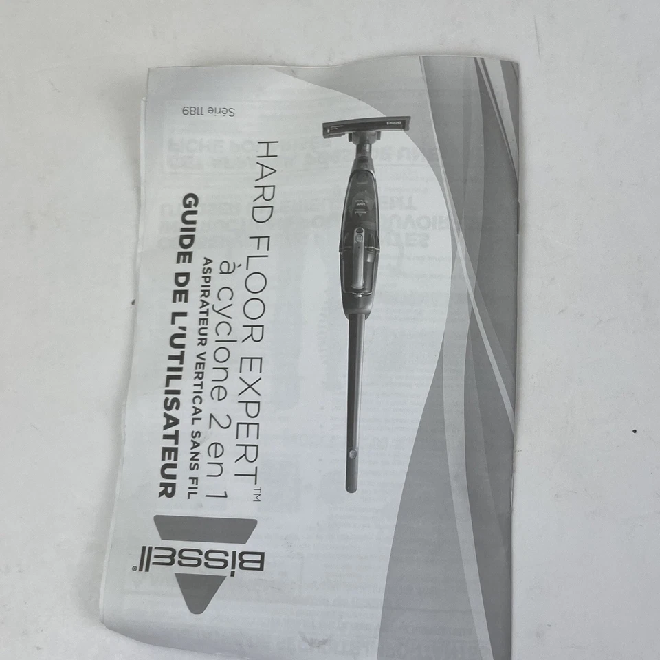 Bissell 1189 Series Manual Hard Floor Expert 2-IN-1 Cyclonic Cordless Vacuum - Image 2 of 3