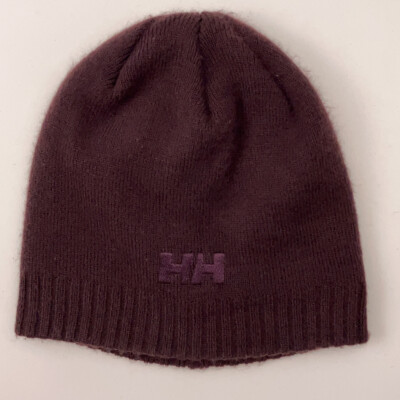 Helly Hensen dark plum winter beanie hat