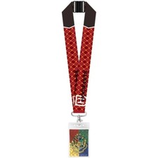 Harry Potter Hogwarts School Colors  Name Dlx Lanyard and Logo Badge Holder NEW