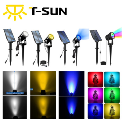 T-SUN Solar Gartenstrahler LED Solar Strahler Gartenleuchte Solarleuchte Garten