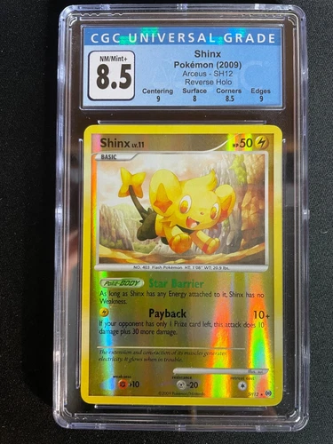 CGC 8.5 Pokemon 2009 Platinum Arceus Shiny Shinx #SH12 Reverse Holo w/ Sub Grade