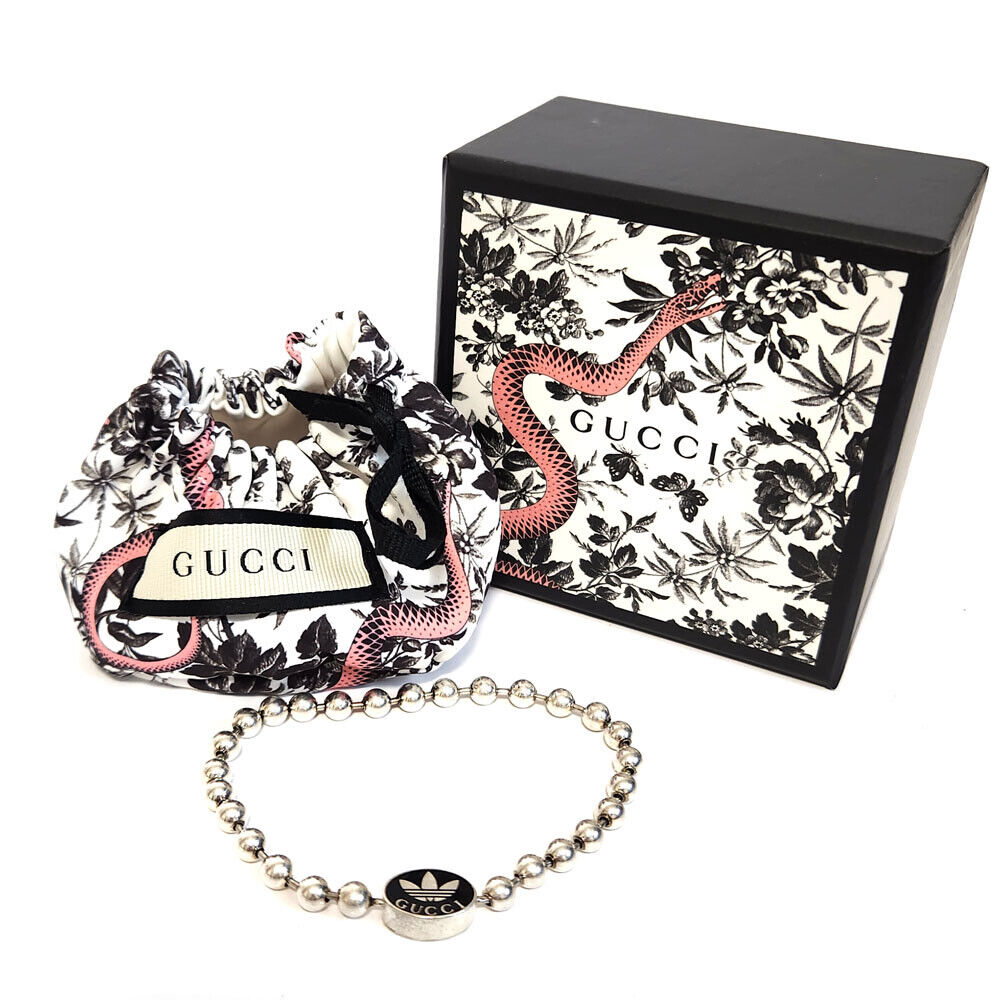 GUCCI x adidas Trefoil Ball Chain Bracelet 702860 Silver GUCCI x adidas Trefoil Ball Chain Bracelet 702860 Silver