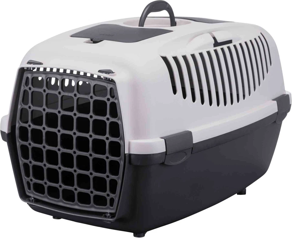 Trixie Transportbox Capri XS-S grau für Hunde mit Tragegriff und Ablagefach - Bild 3 von 3