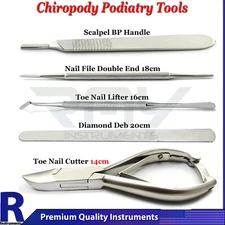 Manicure Pedicure Toenail Cutter Podiatry Kit Instruments Foot Diamond Deb Tools