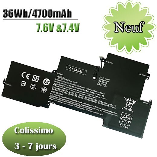 Batterie BR04XL pour HP EliteBook Folio résout les coupures de PC portable
