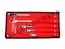 VCT 5PC Double Box End Spline Ratcheting Wrench | SAE 1/4" - 13/16 Flexible Head