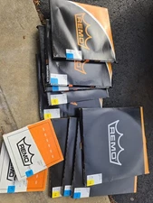 Lot Of 11 Brand New Remo Drum Heads- 6", 15", 18"