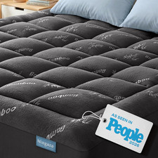Ultra Soft Queen RV Size Mattress Topper - Rayon Derived from Bamboo Pillow Top