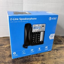 AT T 2-Line Speakerphone with Call Waiting Caller ID - New Open, Box