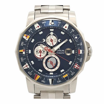 CORUM Admiral'S Cup Marais 977.643.20 blau Herrenuhr gebraucht #121010