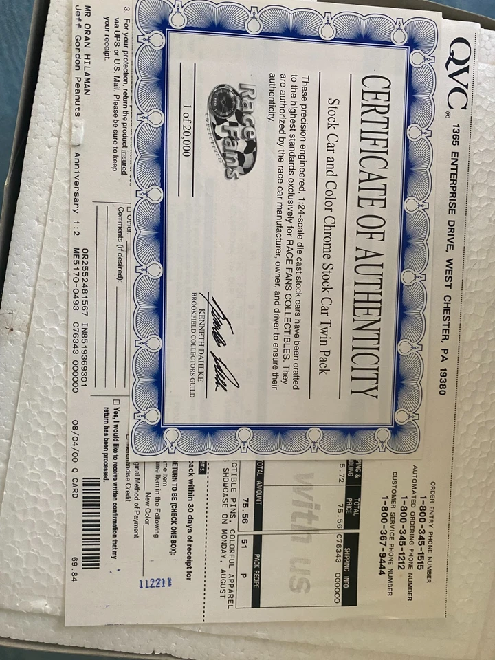 Juego de 2 autos Nascar 2000 Action Jeff Gordon #24 DuPont Peanuts Snoopy 1:24 Foto 4 de 4