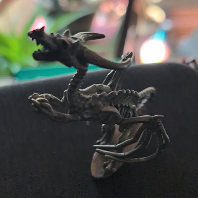Dungeons & Dragons Skeletal Dragon Miniature Figure Black Age 8-11