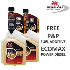 X2 Millers Oils Diesel Power ECOMAX Fuel Additive Treatment Multishot - 500ml