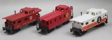 Lot of 3 Vintage HO Scale Cabooses Tyco PRR & ICG Plus Bachman ATSF