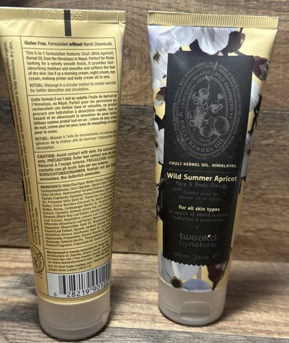 Tweak'd By Nature Wild Summer Apricot Face & Body Cream 3 Fl Oz Each X2 - Picture 3 of 5