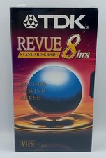 Vintage TDK Revue Standard Grade VHS T-160 8 Hour Blank Video Tape Sealed