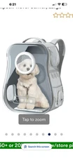 Bubble Backpack Cat Carrier Bag Large 13lb Clear Pet Travel Bag [READ DESCRIP]