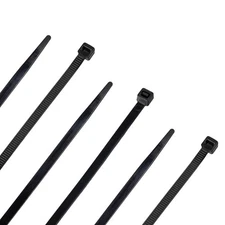 NavePoint 16 Inch Nylon Black Cable Ties 50 Lbs  100 Pack