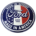 Vintage Ford Motors Sign - Detroit Gas Pump American Automotive Porcelain Sign